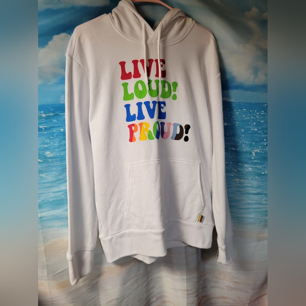 Hollister NWT Live Loud! Live Proud, Pride Sweatshirt Ladies Size Medium